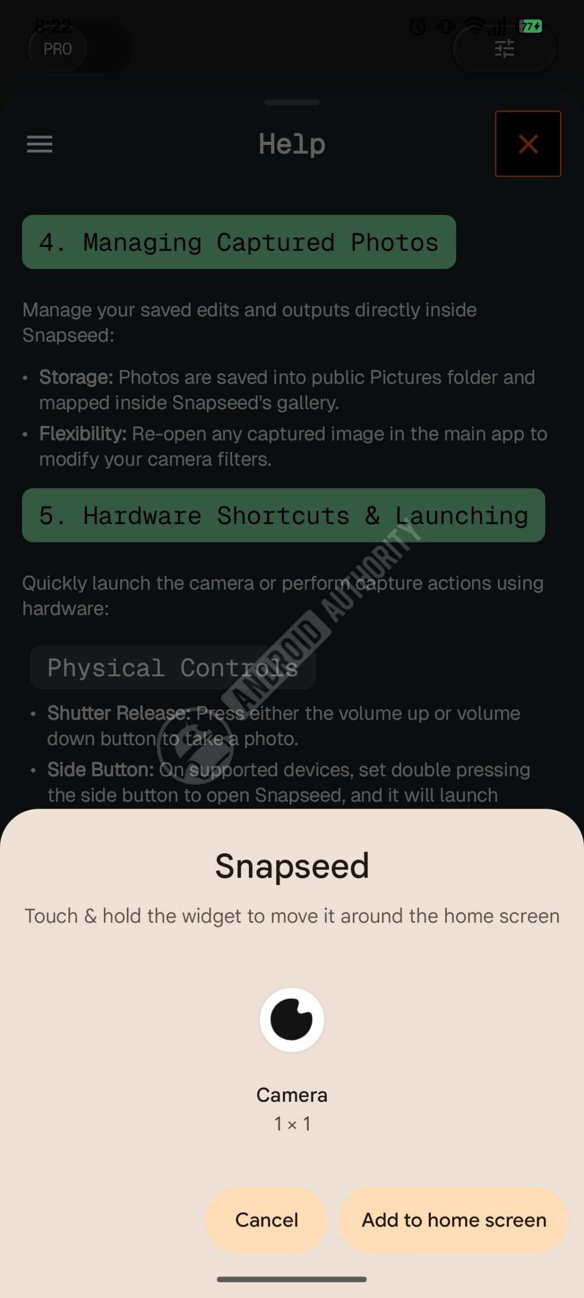 snapseed launch widget 2 watermarked