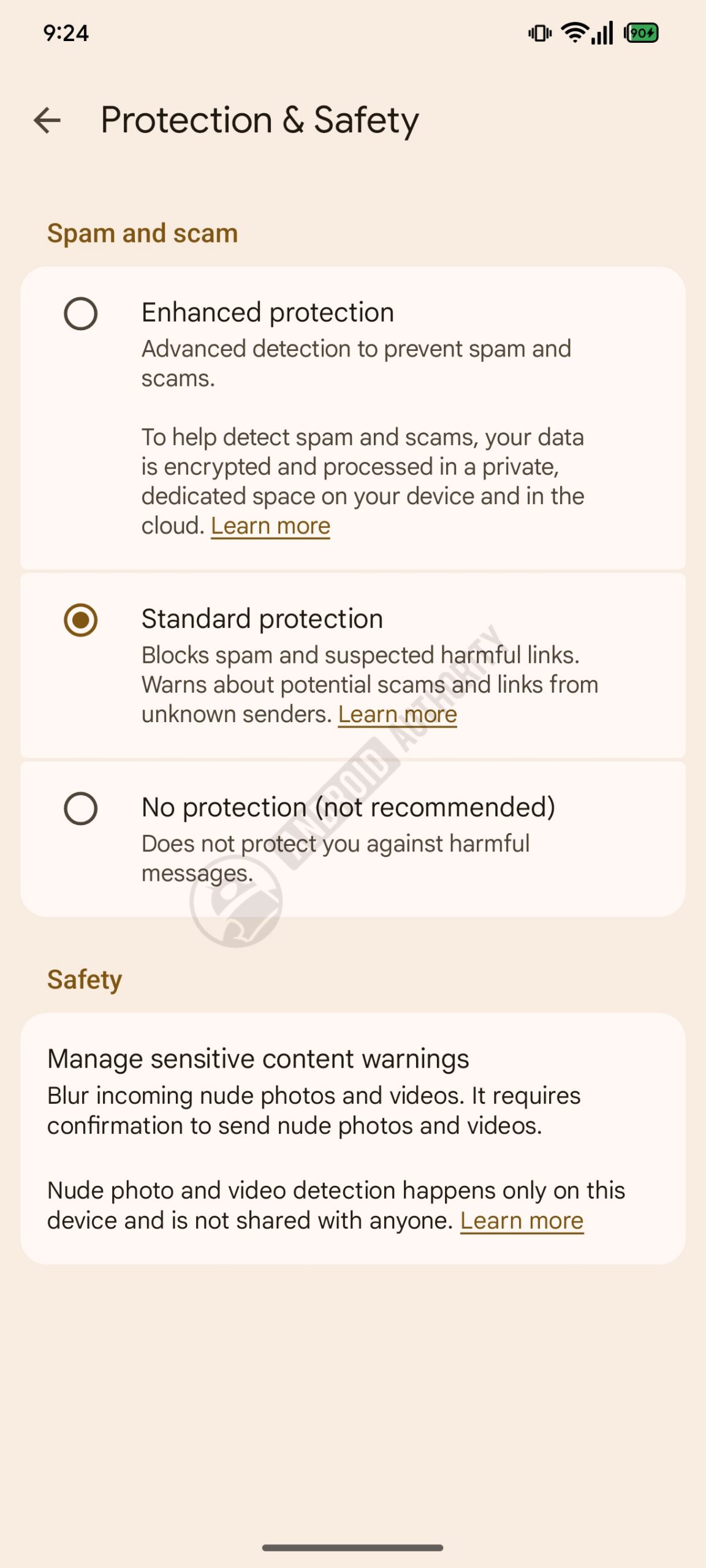 upcoming protections and safety ui google messages watermarked