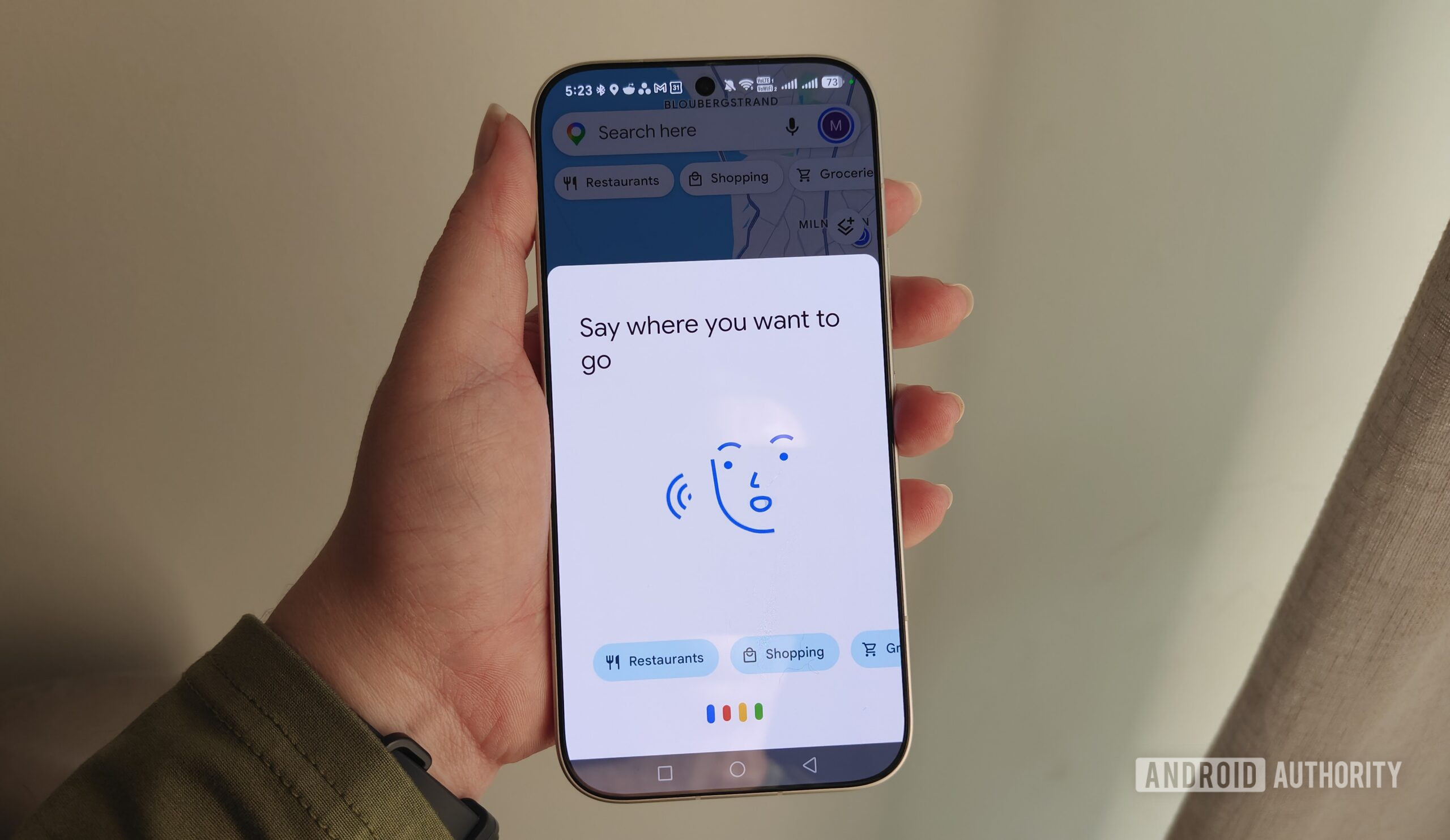 using a voice command in google maps using a voice command in google maps