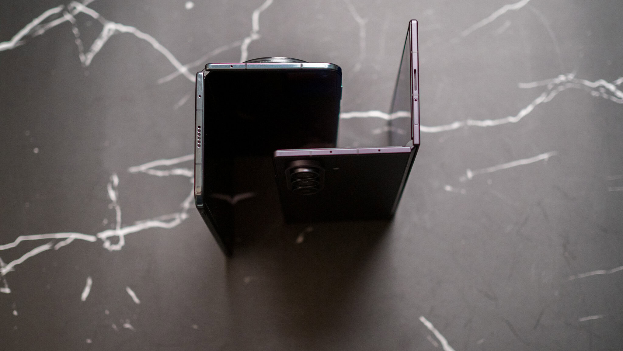 Vivo X Fold 6 on a table next to Galaxy Z Fold 8 Ultra