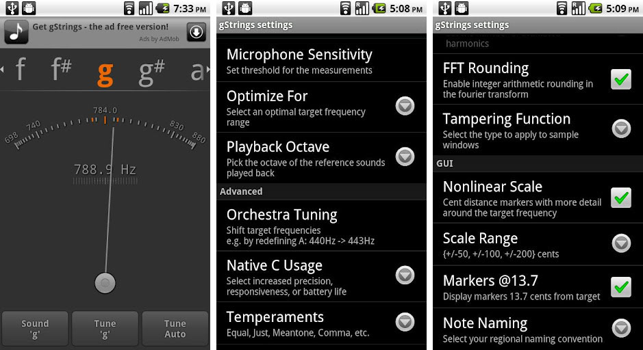 Тюнер для гитары приложение на андроид скачать