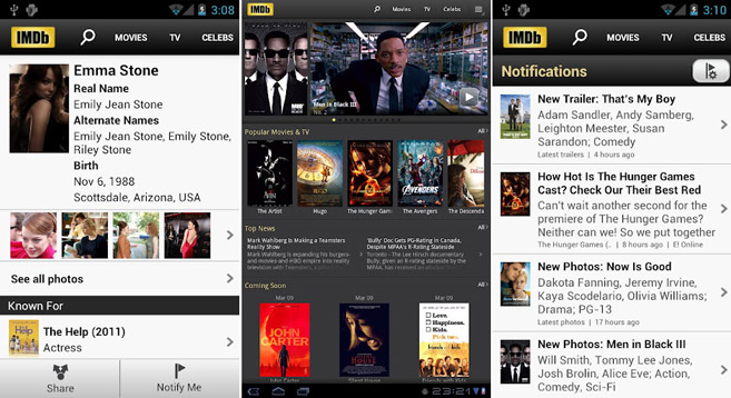 IMDb Android App Updated, Access to the Movie Boards and